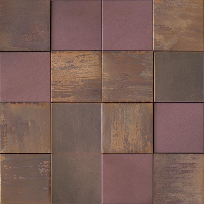 Metal Bronze 3D Cubes 300x300x7-11mm (Indent)